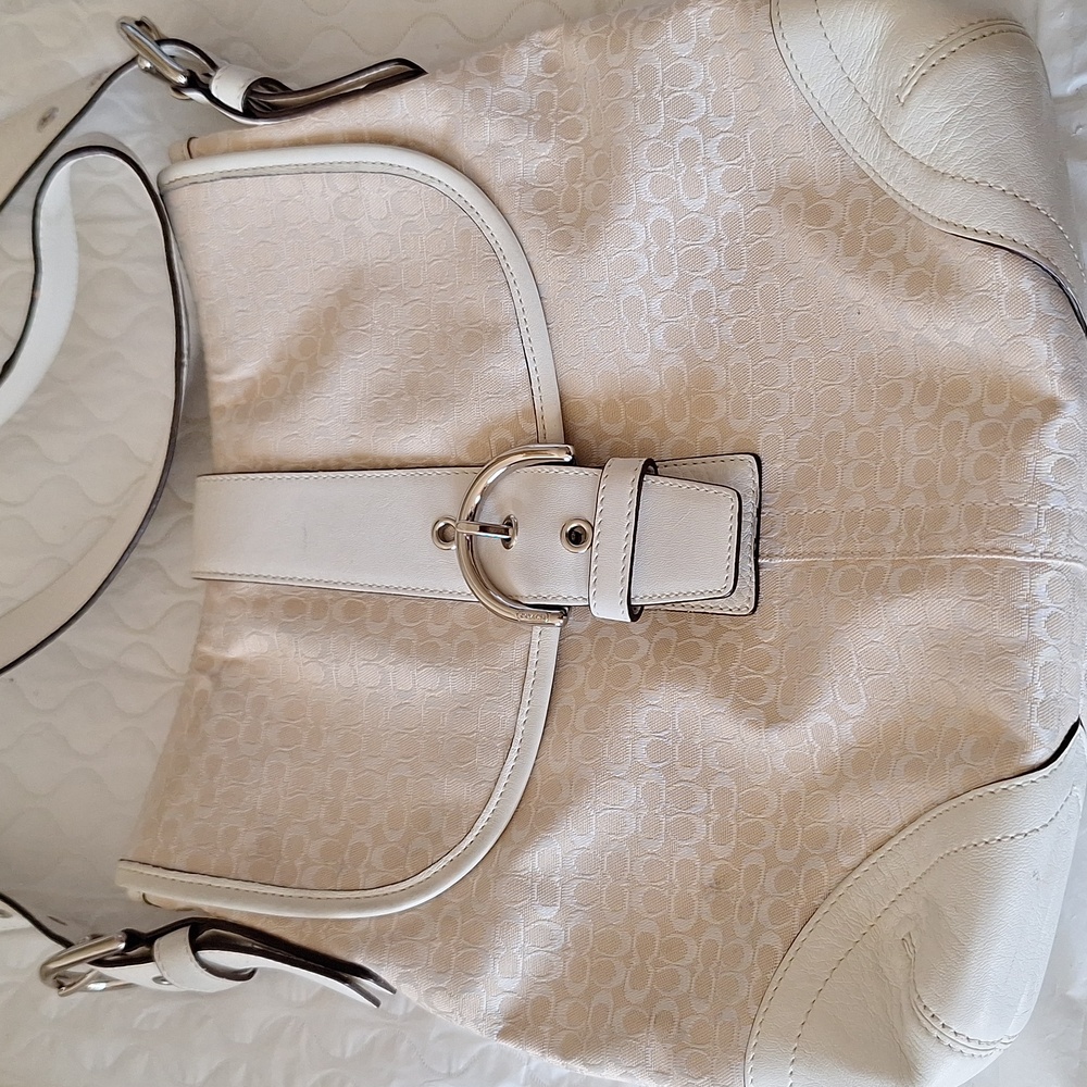 Coach Shoulder Signature Soho Crossbody Beige Y2k Bag